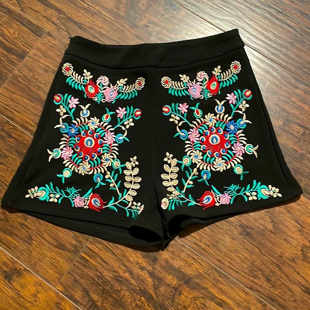 SHEIN embroidered shorts